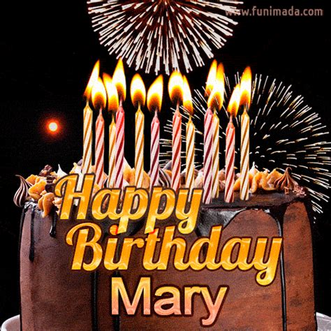 happy birthday mary gif|More.